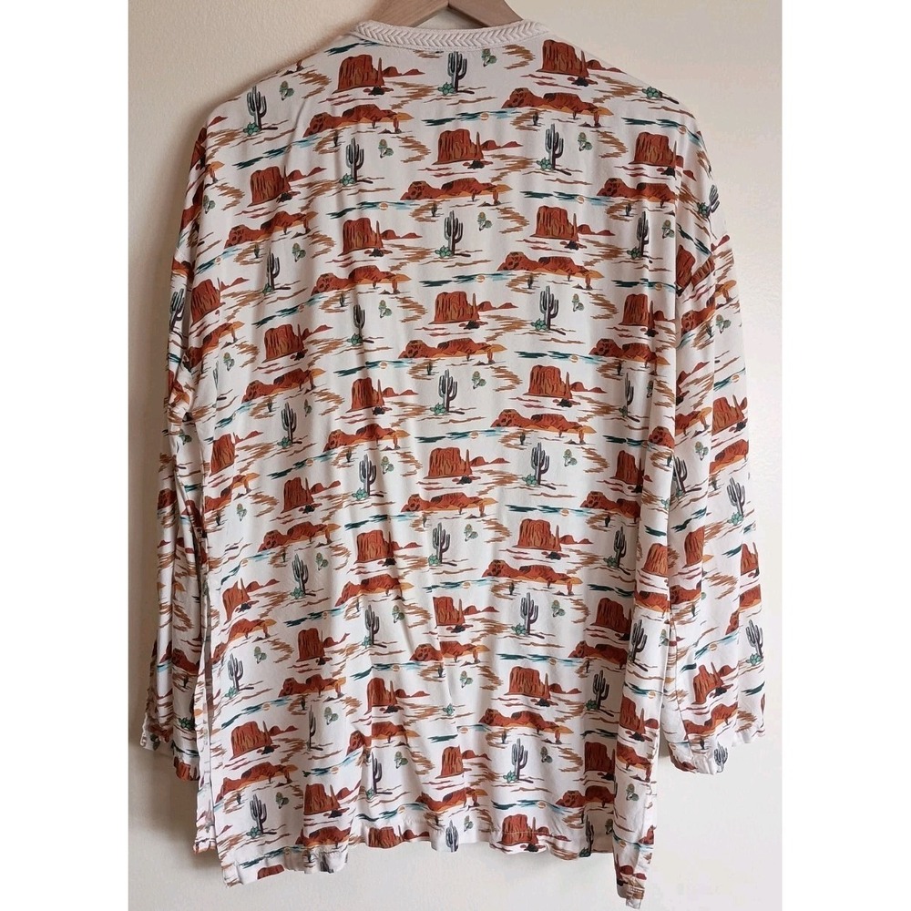 Rock & Roll Cowgirl Desert Print Open Front Kimono Split Sleeve Rayon M - Picture 7 of 11